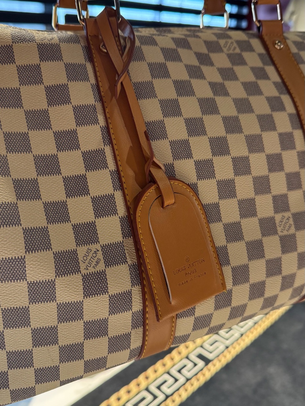 Louis Vuitton Beige and Brown Damier Canvas Duffel
